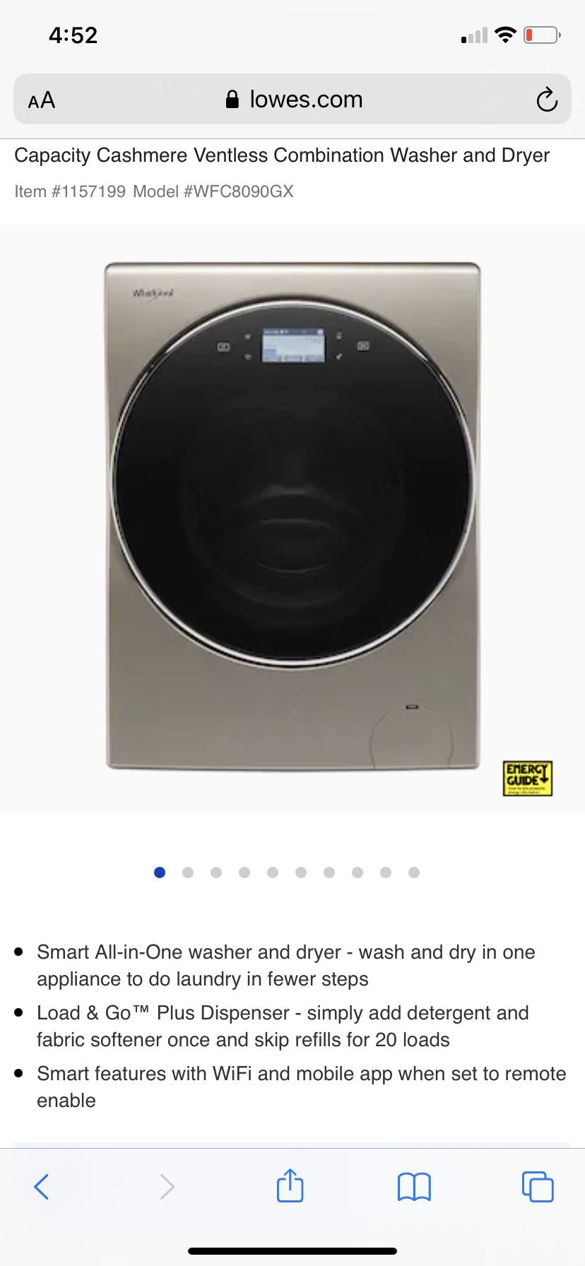 New Never Used Whirlpool 2 In 1 Ventless Washer And Dryer