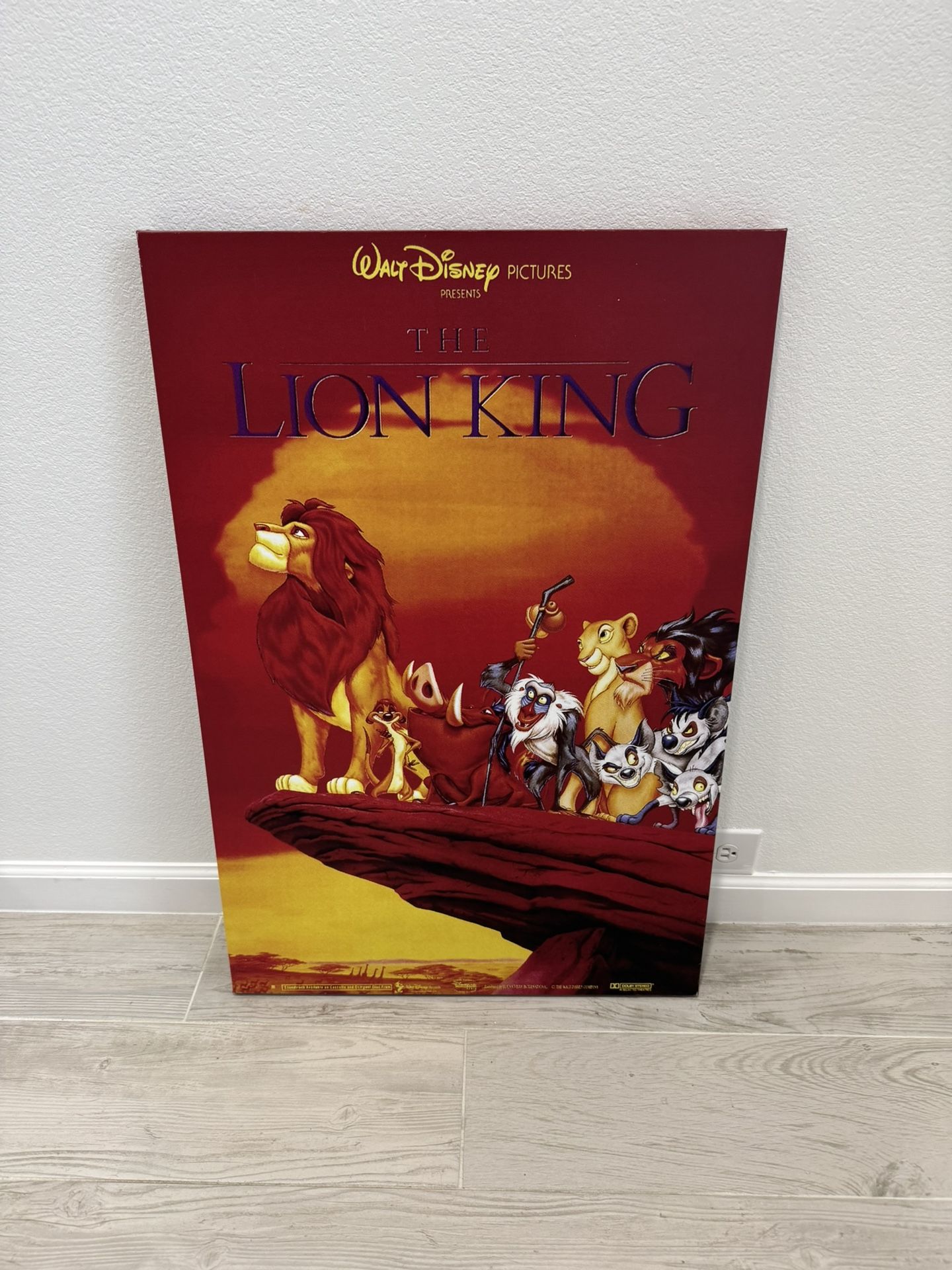 32x48 Lion King Canvas