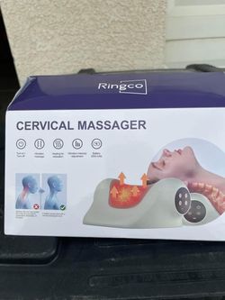 Neck Massager With Heat, Red Light & Vibration Adjustable, Heated Neck Stretcher With 3 Modes, Rechargeable Cervical Traction Device For Pain Relief &