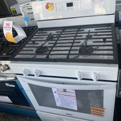 Gas White Stove 30”  Llévesela Por Cero Depósito Y Pague Después Pregunte Como!