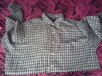 Xl Grey/navy polo long sleeve new