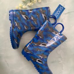 Blue Shark Rain Boots , Size 11