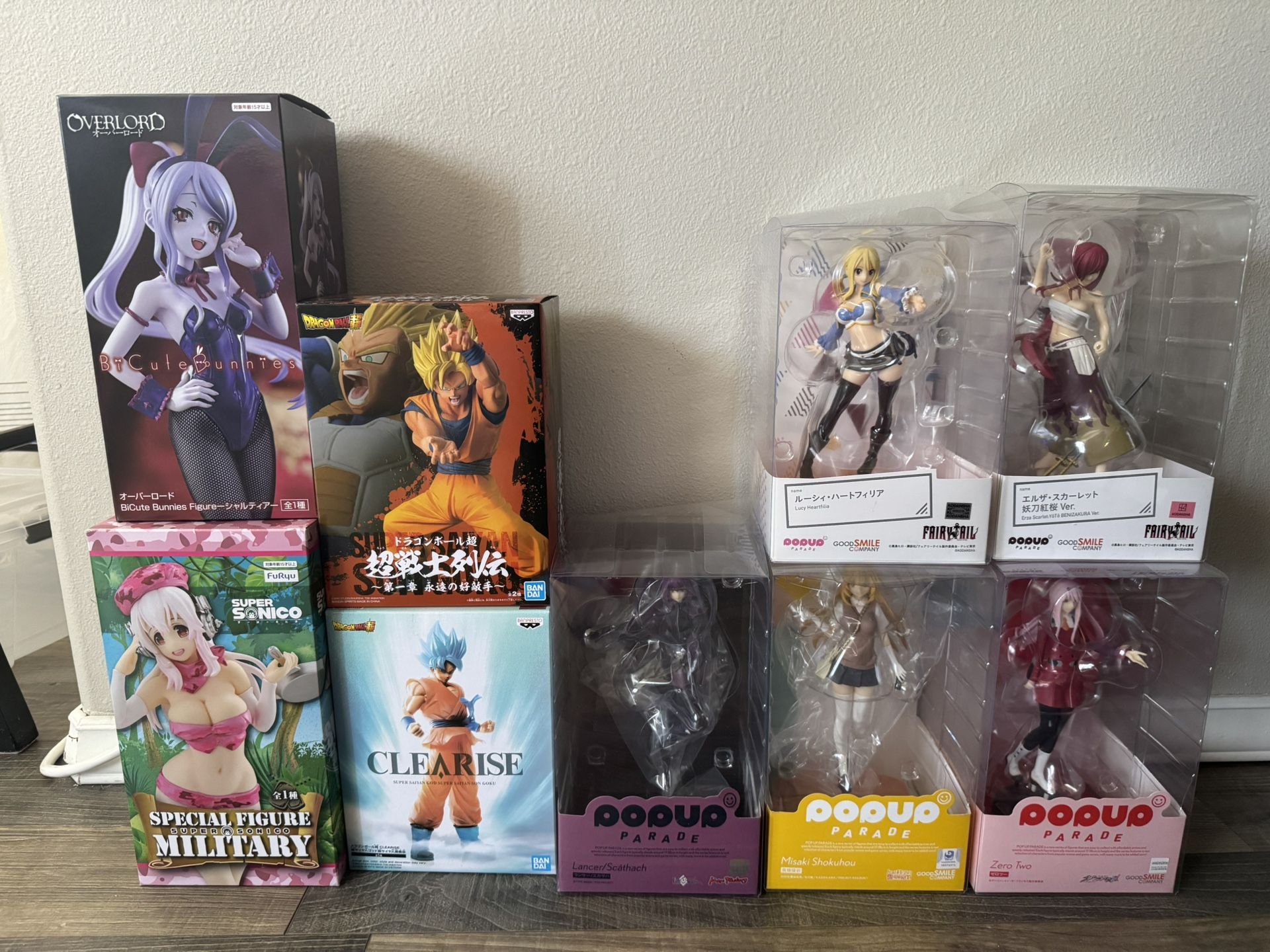 Lot of 9 Anime Figures