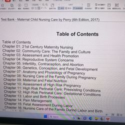 Nursing School Materials Pediatric Test Bank 