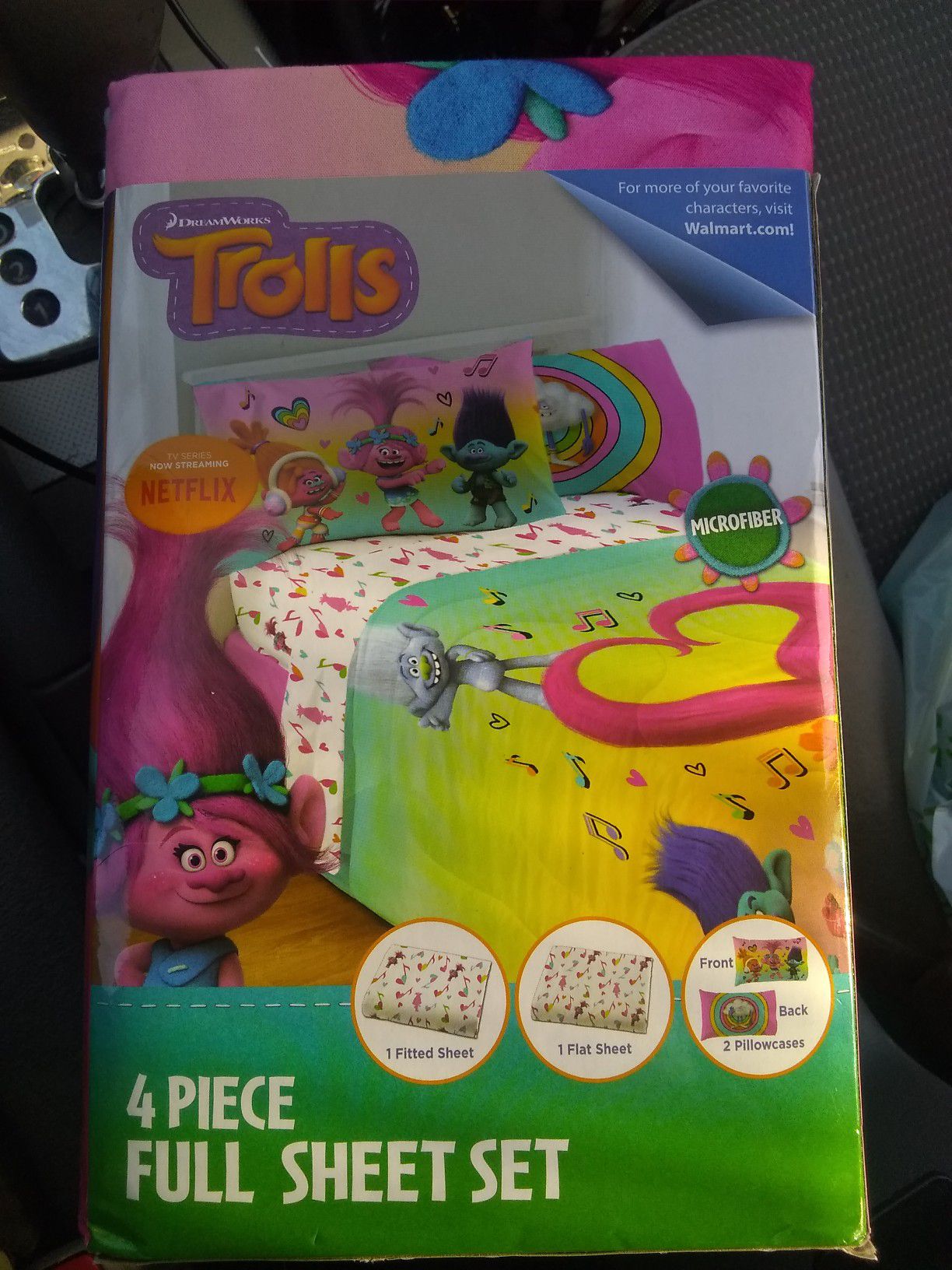 Trolls sheets and pillow case