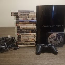 Playstation 3 PS3 2 Controllers 30+ Games