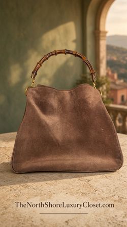 Vintage Gucci Suede Shoulder Bag