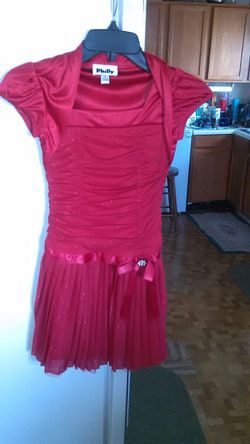 My granddaughter CHRISTMAS Church dress size 8 used once still New