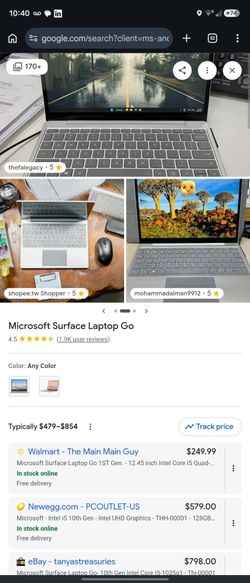 Microsoft surface go laptop