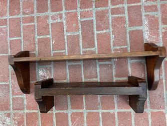 Two vintage floating shelves