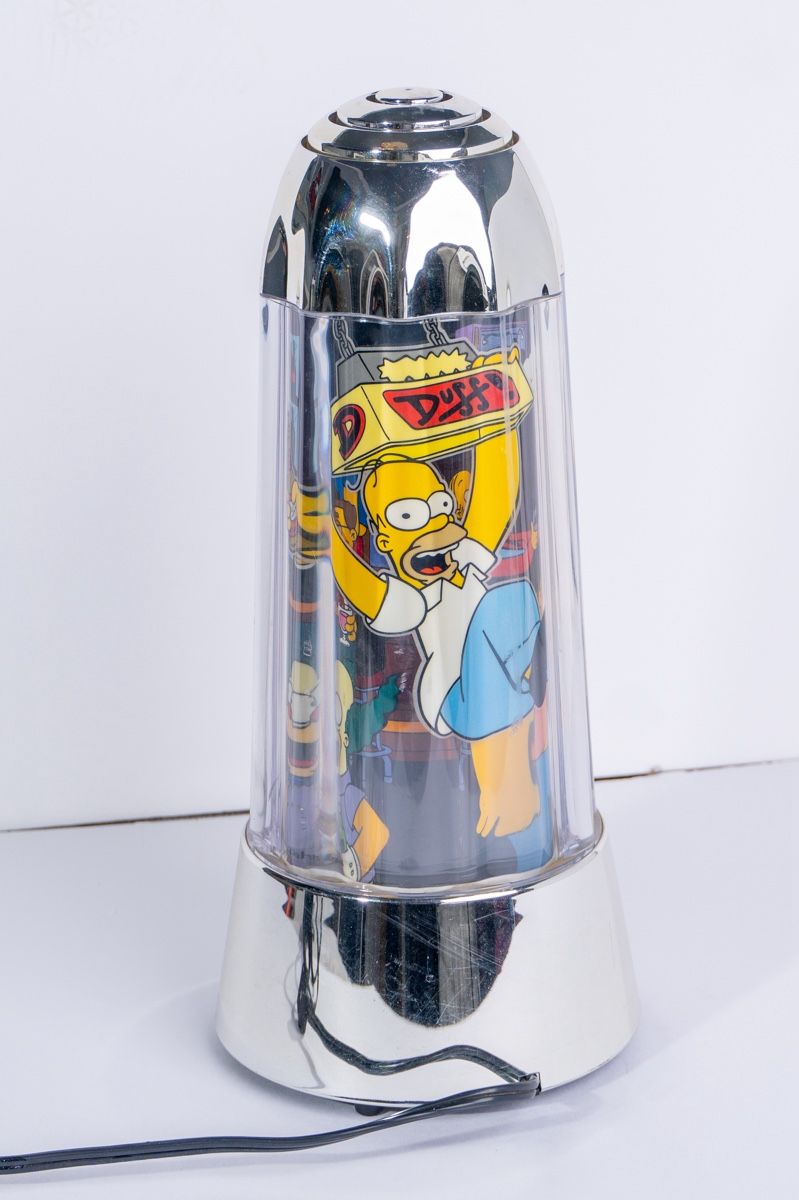 Vintage 2002 Simpsons Moes Tavern Lamp Chrome