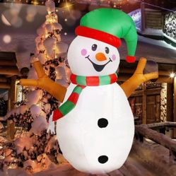 5ft Christmas Inflatable Decorations Snowman Blow Up Outdoor with Led Light