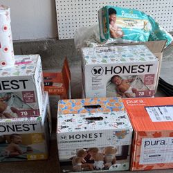 Diaper Bundle – Honest, Pampers, Pura (Multiple Sizes)