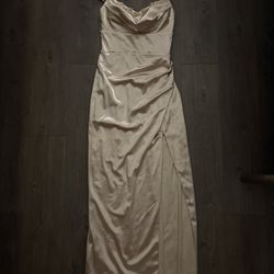 Golden Beige Prom Dres