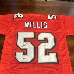 San Francisco 49Ers, Hall Of Famer, Patrick Willis Signed Jersey With Hof Inscription