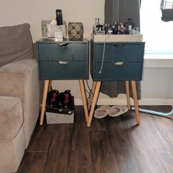 2 Blueish Greenish Night Stands