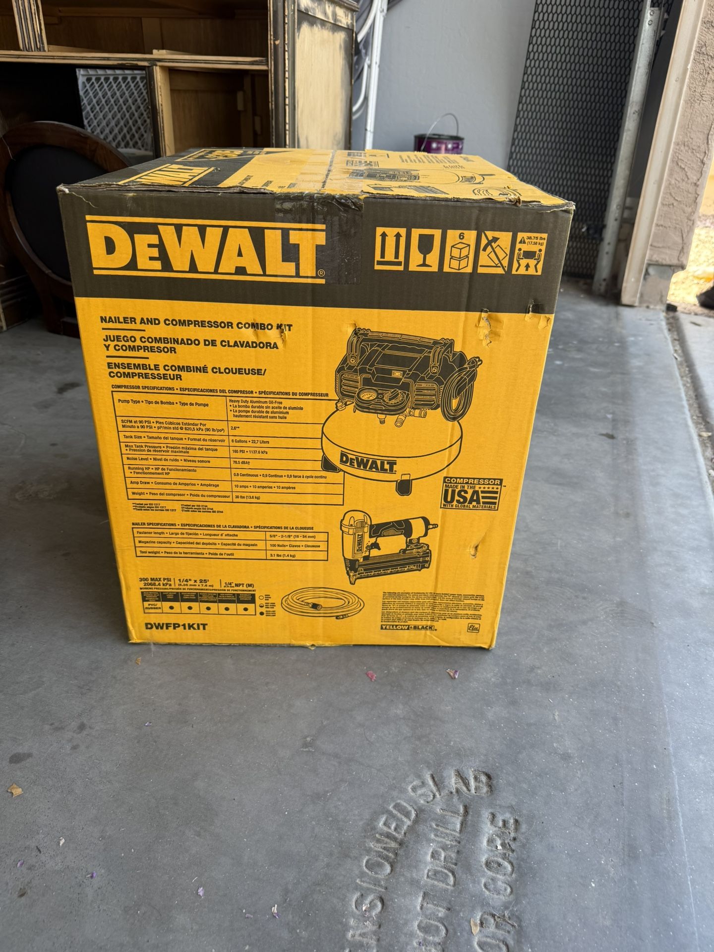 Dewalt Nail Compressor & Nail Gun (unopened) 