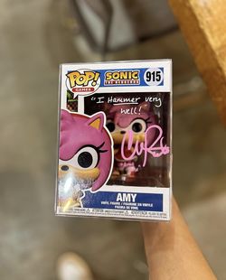Funko Pop Sonic The Hedgehog Amy Rose Signed