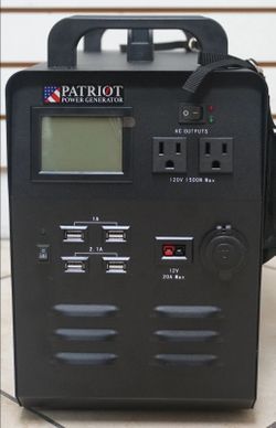 4PATRIOTS 1500w 120V Portable Solar Power Generator with Key (Pannels Not Inc.)