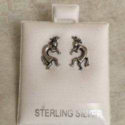 Sterling Silver Kokopelli Earrings