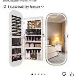 LED Mirror Jewelry Cabinet 