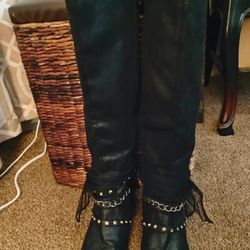 Knee High Boots Black / And Fun Detail Trimmings