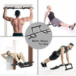 MUSCOACH Pull Up Bar for Doorway,Door Frame Pull-Up Fits Doorway 24-36