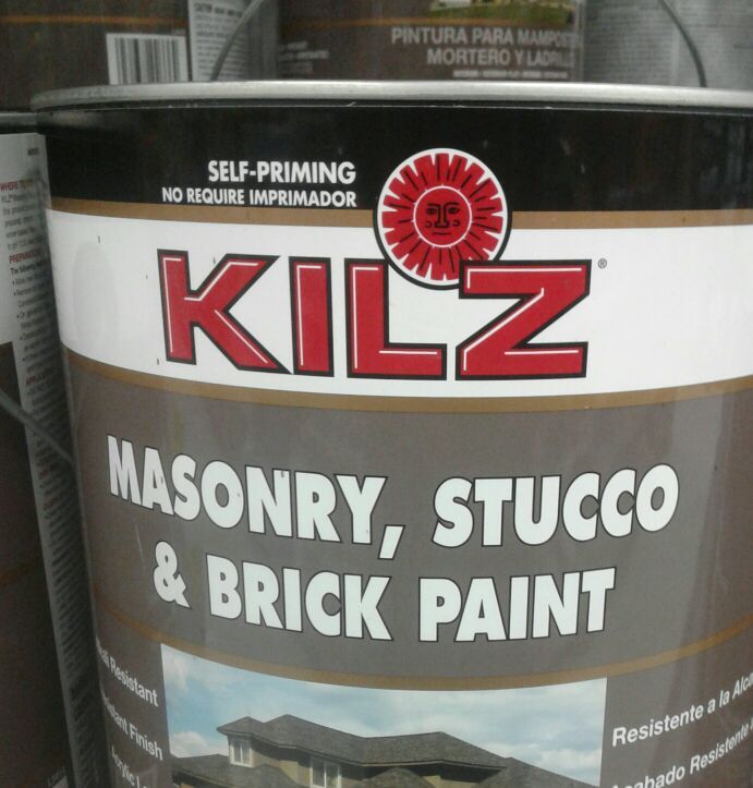 kilz masonry stucco & brick paint crystal white tintable