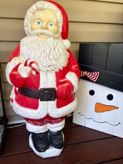 Grand Venture Vintage Lighted Santa Blow Mold