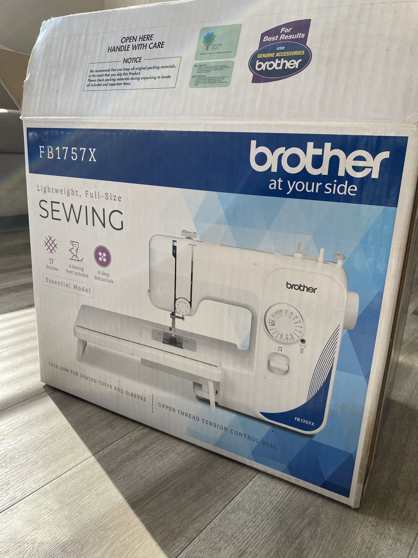 Sewing Machine Open Box–