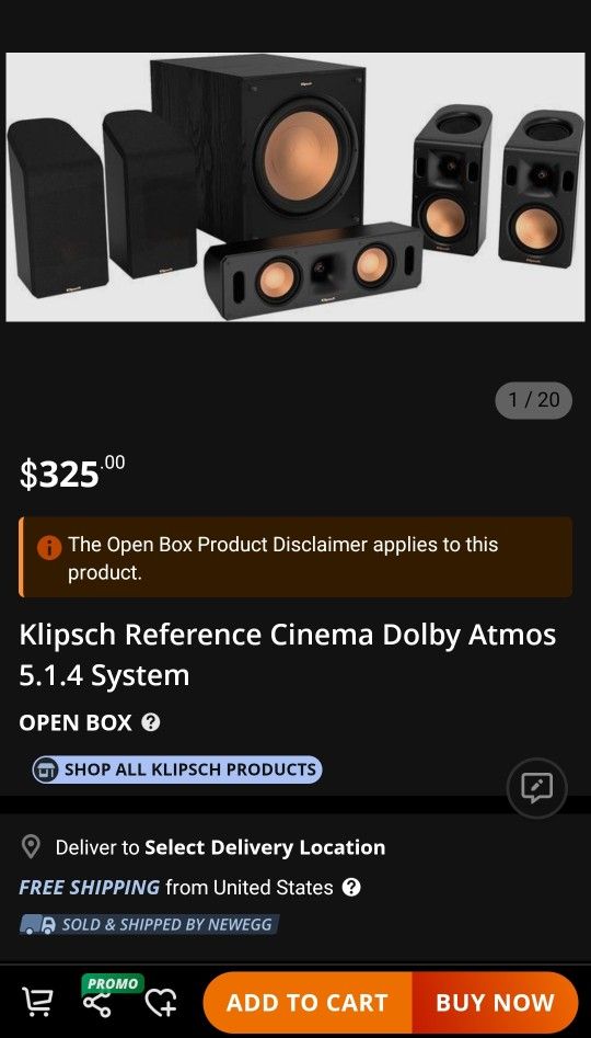 Klipsch Dolby Atmos 5.1.4 System