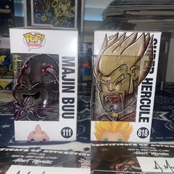 Dragon ball Z Signed And Sketched Pops By Albert Morales 