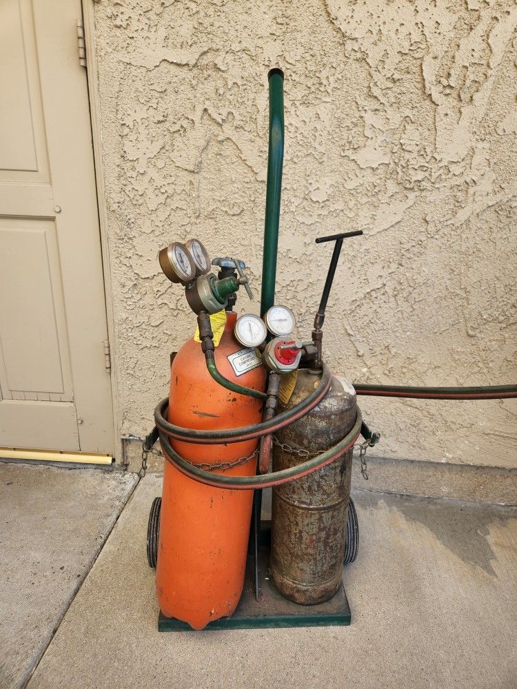 Oxygen and acetylene welding kit