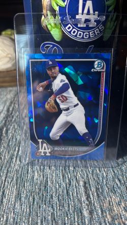 2025 Bowman Chrome Color Match Mookie Betts Blue Sapphire Refractor 
