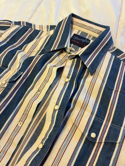 Vintage Wrangler Striped Pearl Button shirt