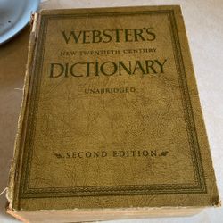 Original Second Edition Webster’s New 20Th Century, Dictionary Unabridged