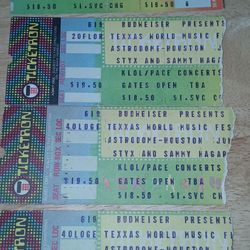 4- 1983 TEXXAS JAM ticket Stubs 