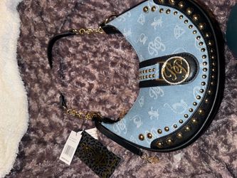 Baby Phat black and blue denim purse