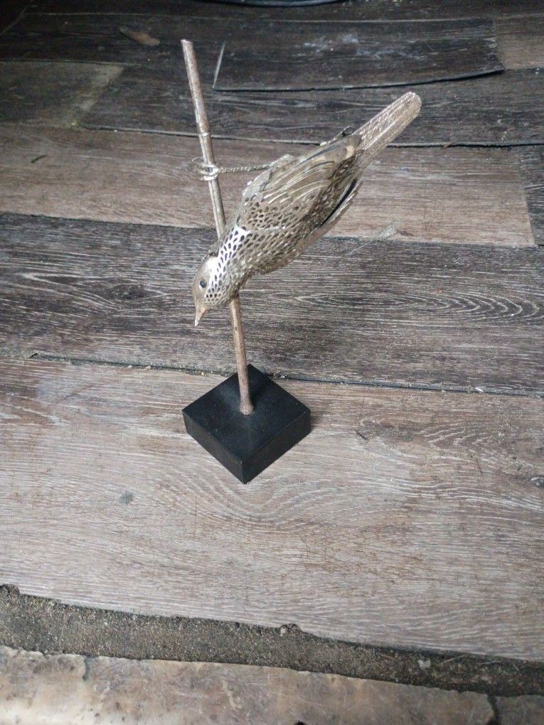 Decorative Silver Plated Bird