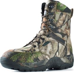 TrekMaster Pro Mens All-Terrain Waterproof Camo Boots  3M Thinsulate Size 11.5
