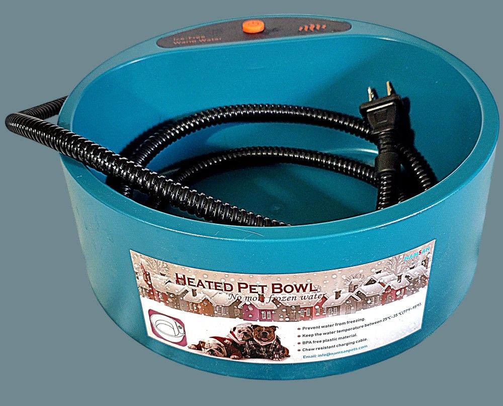 Heated Pet Bowl 2.2L Thermal Winter Bird Bath/Water Bowl for Dogs/Cats, Chickens