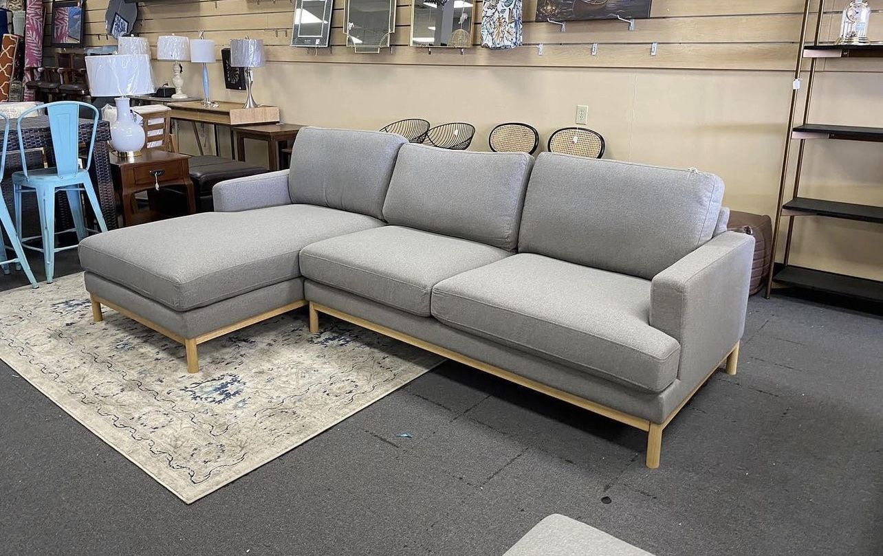Brand New. Large Sofa Sectional. Mid Century Modern Design. Our Price $745. Retail Value Over $2200