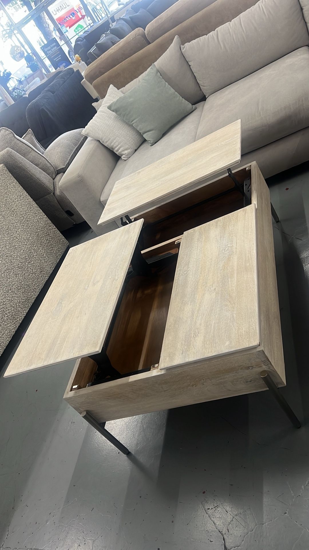 Box Console Table With Storage , Same Day  Delivery , No Credit Needed 