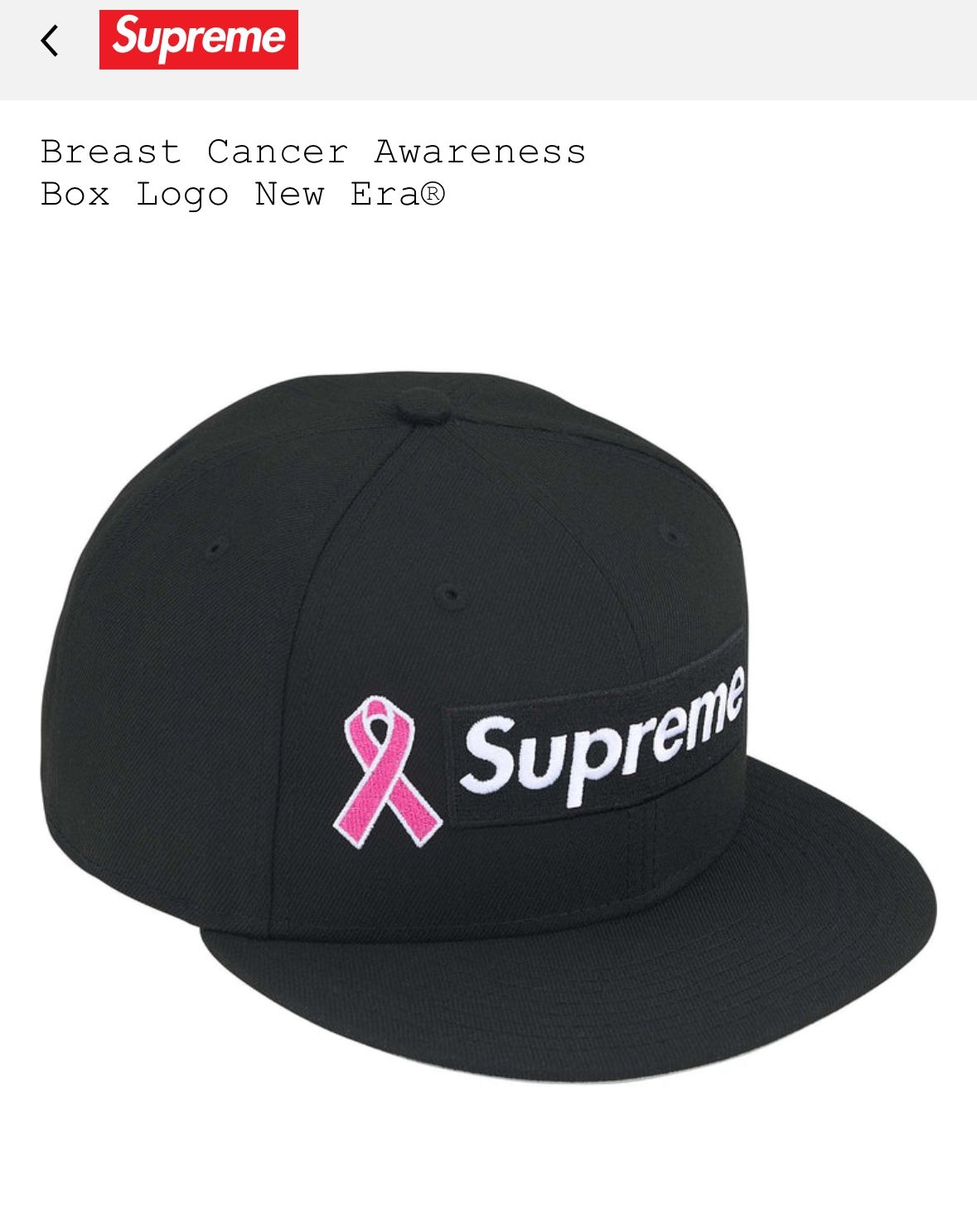 Supreme Breast Cancer Awareness Hat 