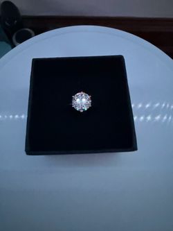 2.0 CT VVS1 D Color Moissanite Ring Adjustable Size