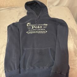 Navy Blue Polo Hoodie Men’s Large