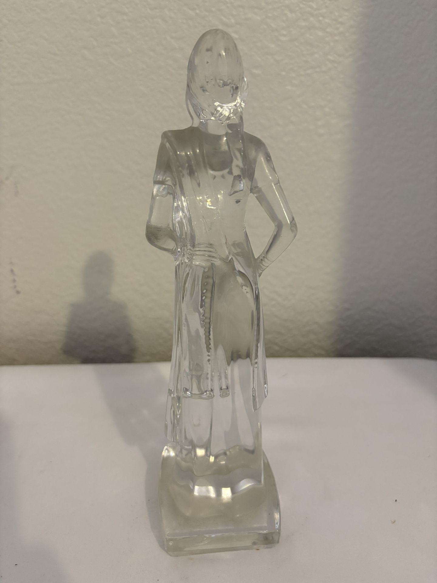 French Vintage Crystal Indian Woman Figurine D’Arques