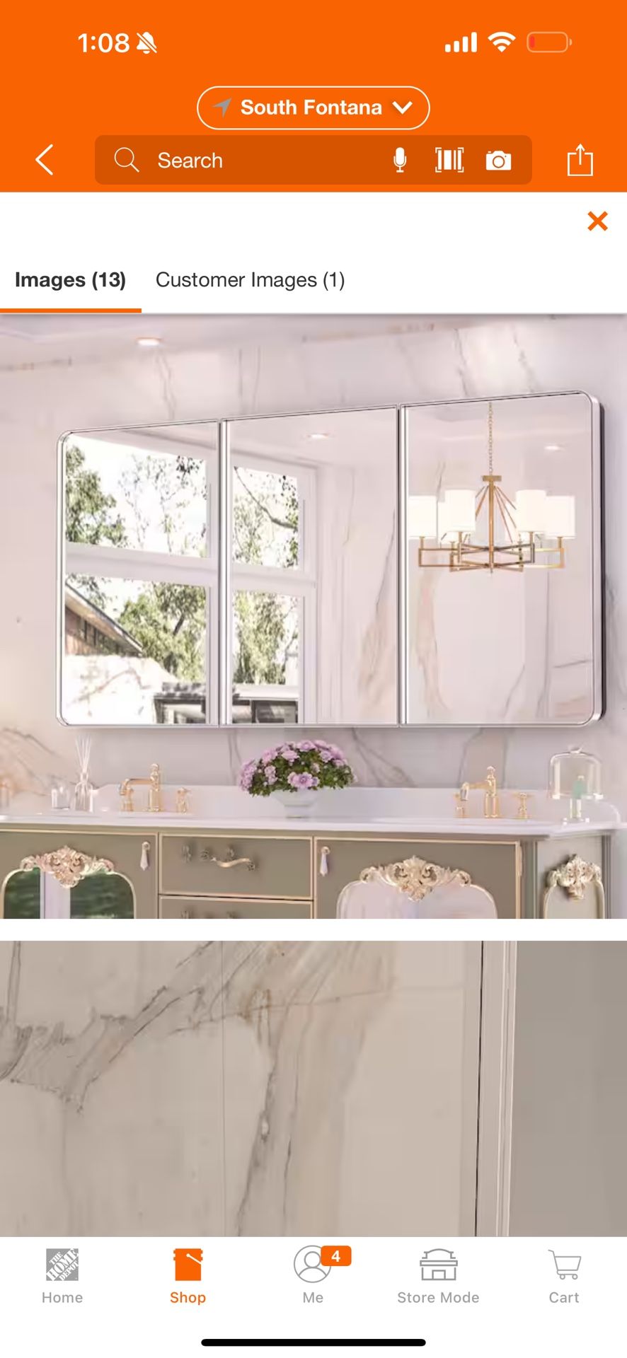 Bathroom Mirrored Cabinet