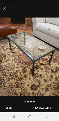 Iron Glass Coffee Table