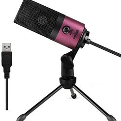 USB Podcast Condenser Microphone Recording On Laptop